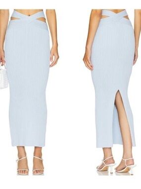 NWT Superdown Wrenlee Maxi Skirt - Sky Blue